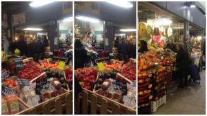 A supermarket or other shops at a vendégházakat or nearby