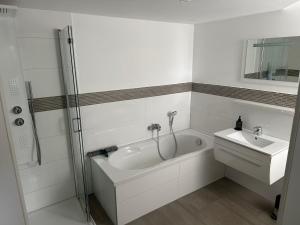 Koupelna v ubytování Formella Wartburgblick