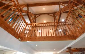 an overhead view of a wooden ceiling in a house at Pet Friendly Home In Villiers-Fossard in Villiers-Fossard