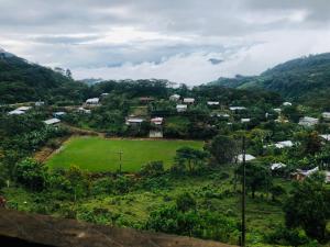 Santa BárbaraにあるCabañas en Santa Bárbaraの緑地の小さな村