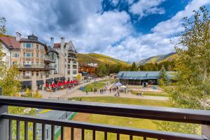 a view from a balcony of a town with buildings at Lion Square Lodge East 310 in Vail