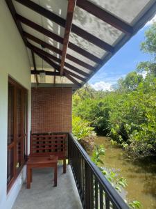 Balkón nebo terasa v ubytování Bali Villa Mirissa