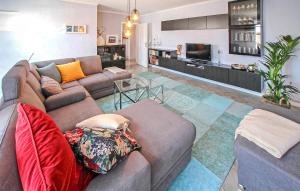 Χώρος καθιστικού στο Ferienwohnung Rheinsberg