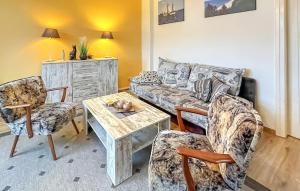 Χώρος καθιστικού στο Ferienwohnung Kölpinseeusedom