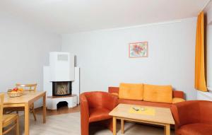 Χώρος καθιστικού στο Ferienwohnung Rheinsberg
