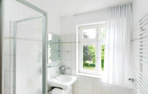 Ένα μπάνιο στο Ferienwohnung Rheinsberg