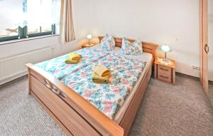 Postel nebo postele na pokoji v ubytování Ferienwohnung Mönchgut