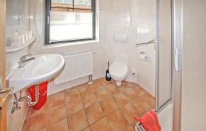 Koupelna v ubytování Ferienwohnung Mönchgut