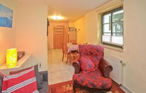 Χώρος καθιστικού στο Ferienwohnung Waren Müritz
