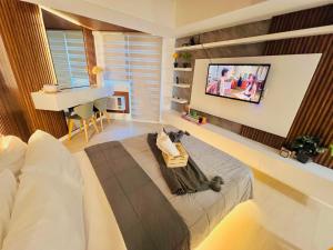 TV a/nebo společenská místnost v ubytování Premium & Spacious Studio with PS4, Karaoke & Netflix