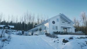 Guesthouse with loft at lake Skagern Spa & Yoga v zimě
