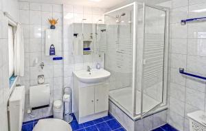 Koupelna v ubytování Ferienhaus Dierhagen