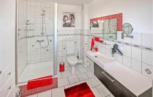 Koupelna v ubytování Ferienwohnung Waren Müritz