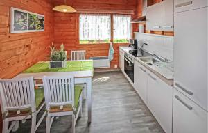 Dapur atau dapur kecil di Ferienhaus Grambin