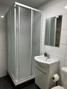 Koupelna v ubytování Les libellules