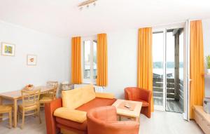 Χώρος καθιστικού στο Ferienwohnung Rheinsberg