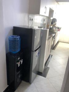 a kitchen with a stove and a dishwasher at Rura Homes in Kiambu