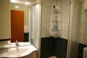 Koupelna v ubytování Apartments Lepur