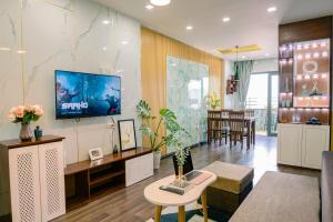 Η κουζίνα ή μικρή κουζίνα στο Sóng Apartment - Seaside retreat