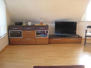 Η κουζίνα ή μικρή κουζίνα στο Ferienwohnung "Am Kleeberg"