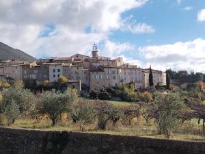 a large building on top of a hill with trees at Mes Maisons - Holiday Villa in Drome Provencale - Villa Bellevue Venterol 26110 in Venterol