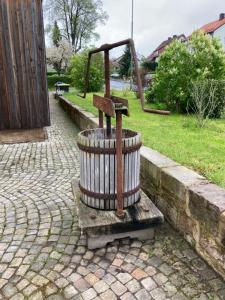 Zahrada ubytování Ferienhof Dipperz Wohnung mit großer Dach-Terrasse