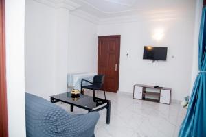 TV a/nebo společenská místnost v ubytování Twins Center