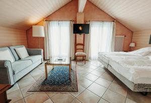 Voodi või voodid majutusasutuse Romantik Hotel Castello Seeschloss toas