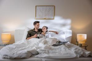 Posteľ alebo postele v izbe v ubytovaní President Boutique Apartments #8 by Goodnite cz
