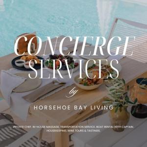 a magazine advertisement for a honeyride bay living room at Bent Oak Highland Ranch and Concierge Services in Burnet
