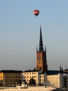 Nespecifikovaný výhled na destinaci Stockholm nebo výhled na město při pohledu z ubytování na lodi