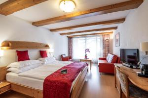 Ένα ή περισσότερα κρεβάτια σε δωμάτιο στο Hotel Vorab - Kulinarische Vielfalt