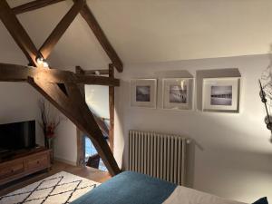 TV a/nebo společenská místnost v ubytování Hamiora wellness B&B