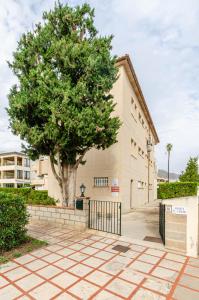 a building with a tree in front of it at Yourhouse El Xiprer in Pollença
