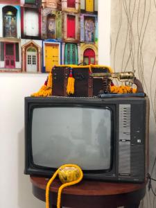 TV a/nebo společenská místnost v ubytování 411Motel
