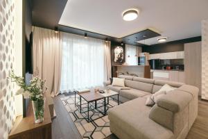 Kuchyň nebo kuchyňský kout v ubytování inQse Krakow Brewery Residence