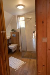 Teleśnica Oszwarowaにある"U Macieja"- Twoje miejsce w Bieszczadachのシャワーとトイレ付きのバスルーム +46枚の写真
