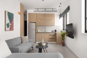 Η κουζίνα ή μικρή κουζίνα στο Luxury Studio Beach Flat 423