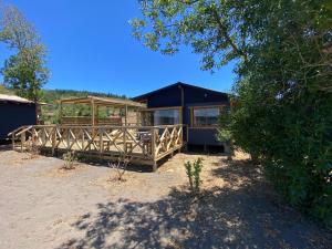 Bygningen som feriehuset ligger i