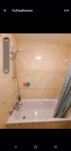 a bathroom with a bathtub with a shower and a shower at Renewed Spacious 35m2 Studio in Paris in Paris