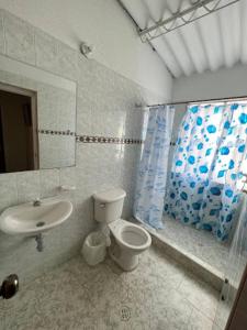 Koupelna v ubytování Hotel Mariu Melgar