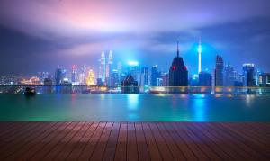 Nespecifikovaný výhled na destinaci Kuala Lumpur nebo výhled na město při pohledu z hostelu