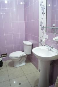 Phòng tắm tại Hotel Los Gladiolos