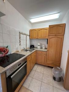 Dapur atau dapur kecil di Ferienwohnung Ostblick