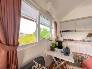 Η κουζίνα ή μικρή κουζίνα στο Tipsy Sea View Apartment