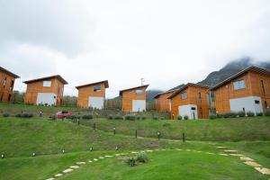 Landskap semula jadi dekat dengan chalet
