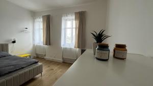 Posezení v ubytování Family Apartments Černice