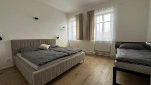 Postel nebo postele na pokoji v ubytování Family Apartments Černice