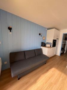 d'un salon avec un canapé et une cuisine. dans l'établissement Le Marin, à Hossegor
