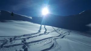 Hotel Appartement Lahngut during the winter